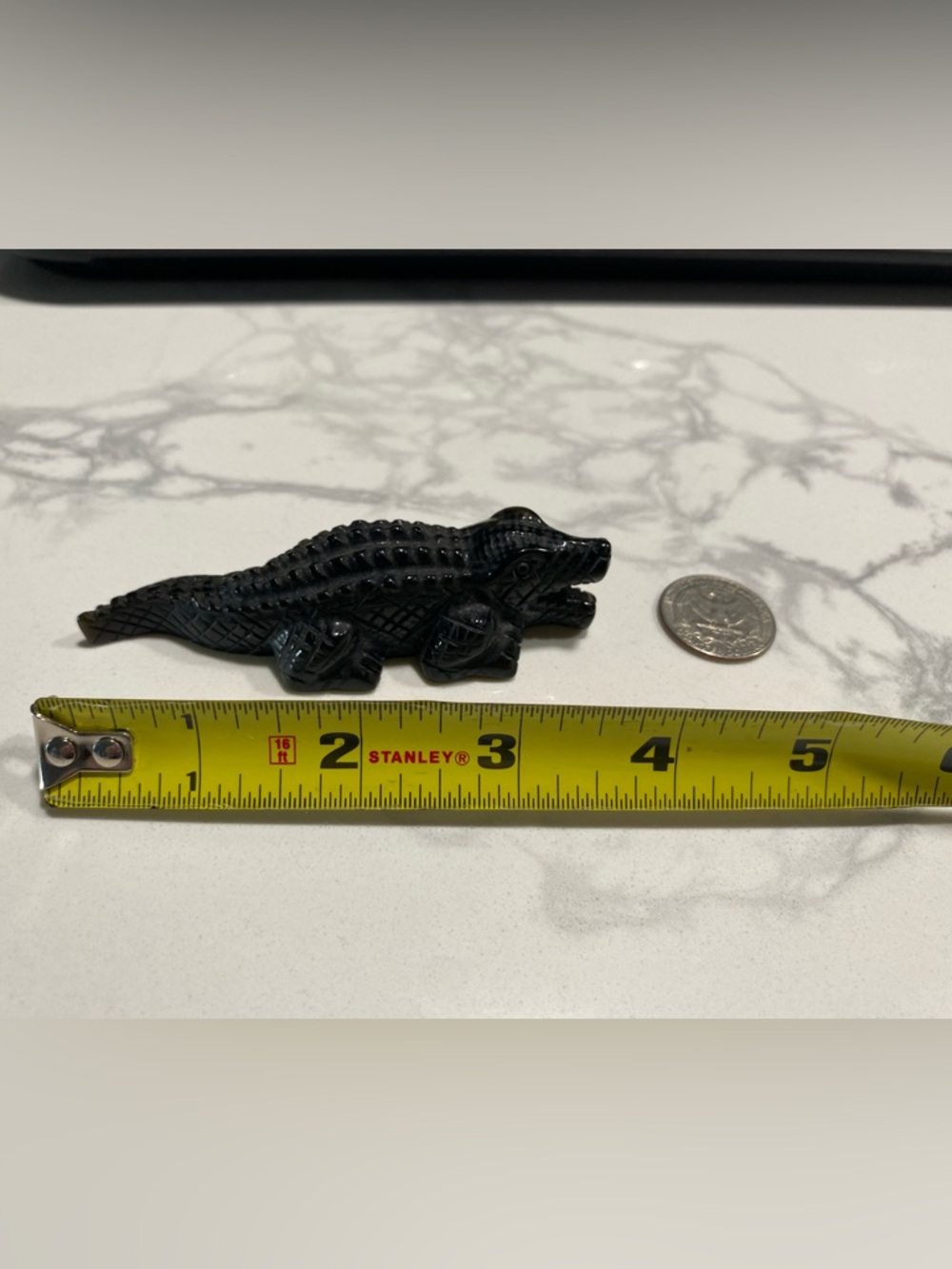 Gold Sheen Obsidian Alligator - Picture 11 of 12